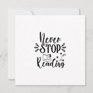 Reading Art Never Stop Reading Holiday Card