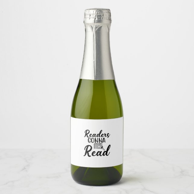Reading Art Readers Gonna Read Sparkling Wine Label (Front)