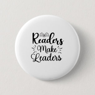Reading Art Readers Make Leaders 2 Inch Round Button