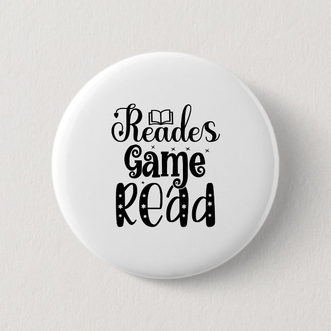 Reading Art Reades Game Read 2 Inch Round Button (Front)