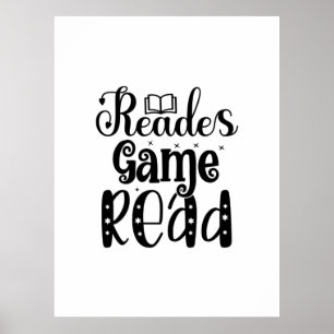 Reading Art Reades Game Read Poster
