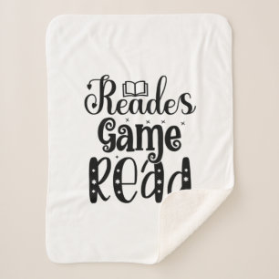 Reading Art Reades Game Read Sherpa Blanket