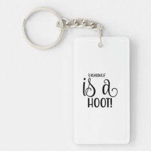 Reading Art Reading Is A Hoot Keychain