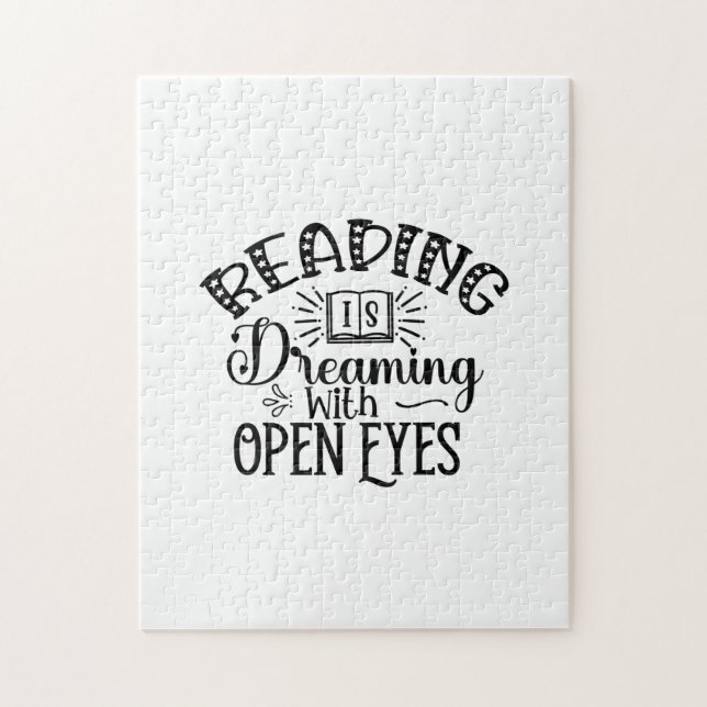 Reading Art Reading Is Dreaming With Open Eyes Jigsaw Puzzle (Vertical)