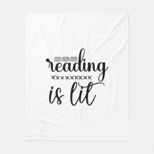 Reading Art Reading Is Lit Fleece Blanket