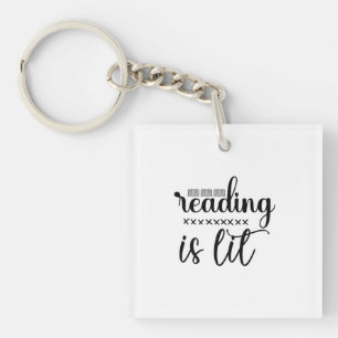 Reading Art Reading Is Lit Keychain
