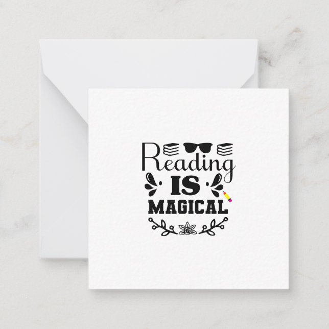 Reading Art Reading Is Magical Card (Front)