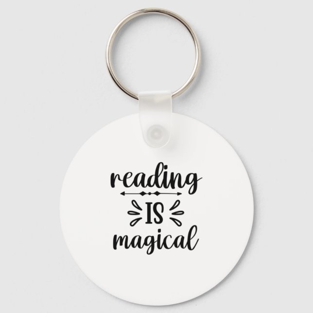 Reading Art Reading Is Magical Keychain (Front)