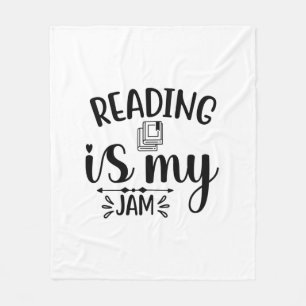 Reading Art Reading Is My Jam Fleece Blanket