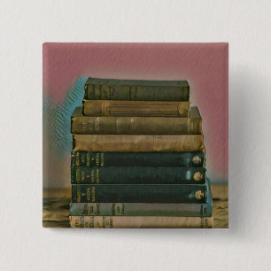 Reading artwork gift 2 inch square button