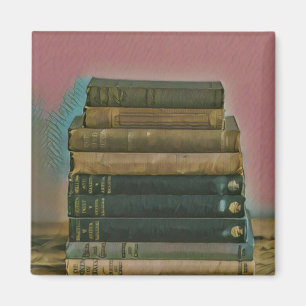 Reading artwork gift magnet