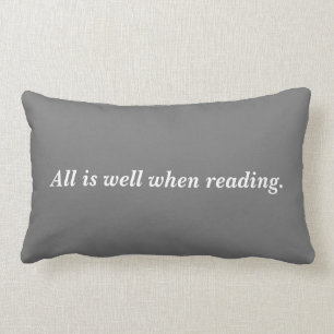Reading back cushion, book lovers, readers lumbar pillow