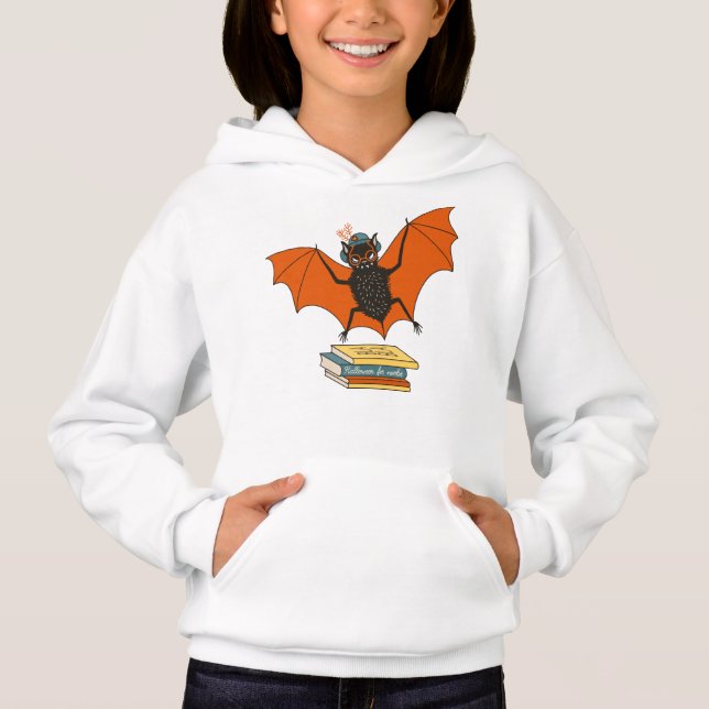 Reading Bat | Whimsical Librarian with Books (Front)