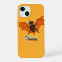 Reading Bat | Whimsical Librarian with Books
