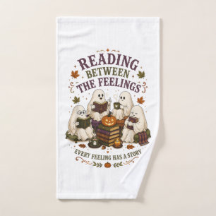 Reading Between The Feelings Ghost Readers Hand Towel