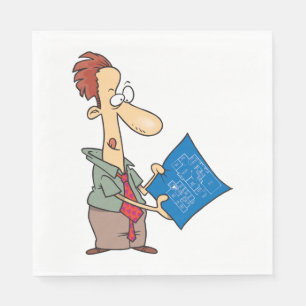 Reading Blueprints Paper Napkins