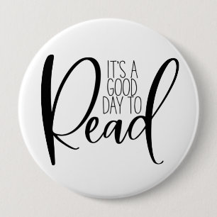 Reading Book Lover 4 Inch Round Button