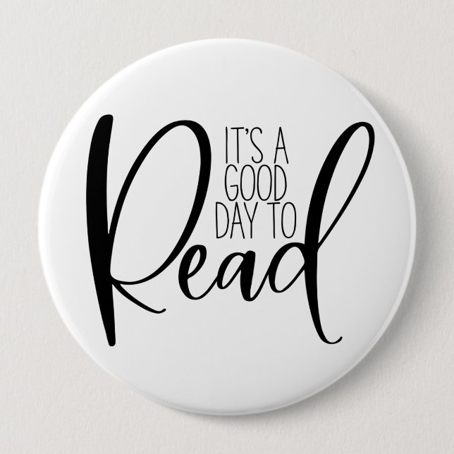 Reading Book Lover 4 Inch Round Button (Front)