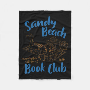 Reading Book Lover Bookish Summer Sandy A Beach Fleece Blanket