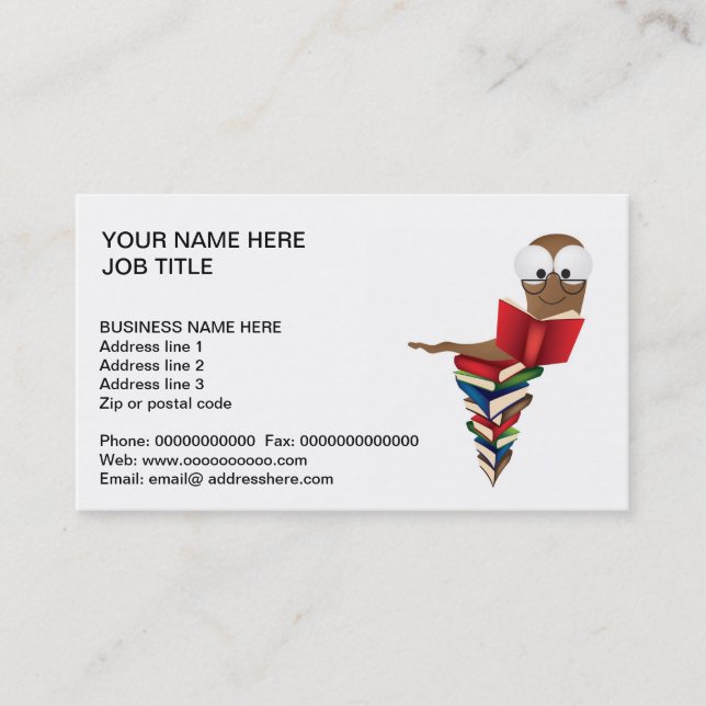 READING BOOKS BUSINESS CARD (Front)