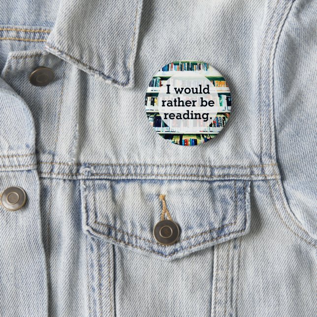 Reading Books custom personalized funny 2 Inch Round Button (In Situ)