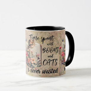 Reading Books Cute Cats Animal  Mug