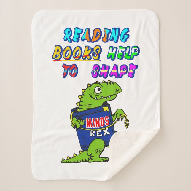 Reading Books Help To Shape Minds Sherpa Blanket (Front)