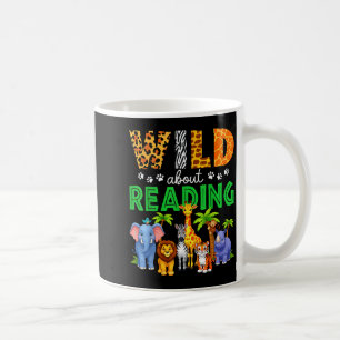 Reading books reader librarian wild animals lover coffee mug