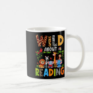 Reading books reader librarian wild animals lover coffee mug