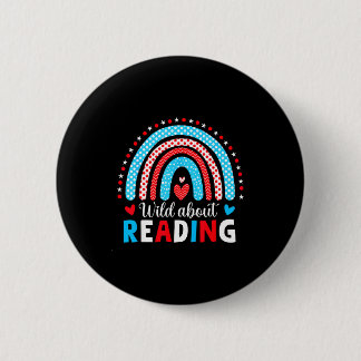 Reading books reader lover librarian teacher kids 2 inch round button