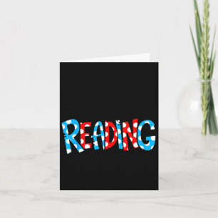 Reading books reader lover librarian teacher kids card