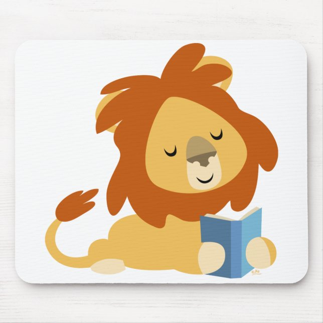 Reading Cartoon Lion mousepad (Front)
