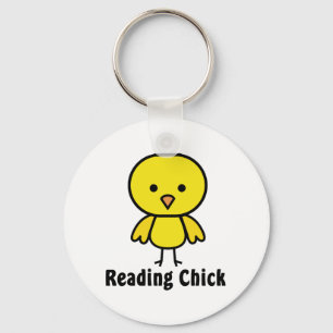Reading Chick Keychain