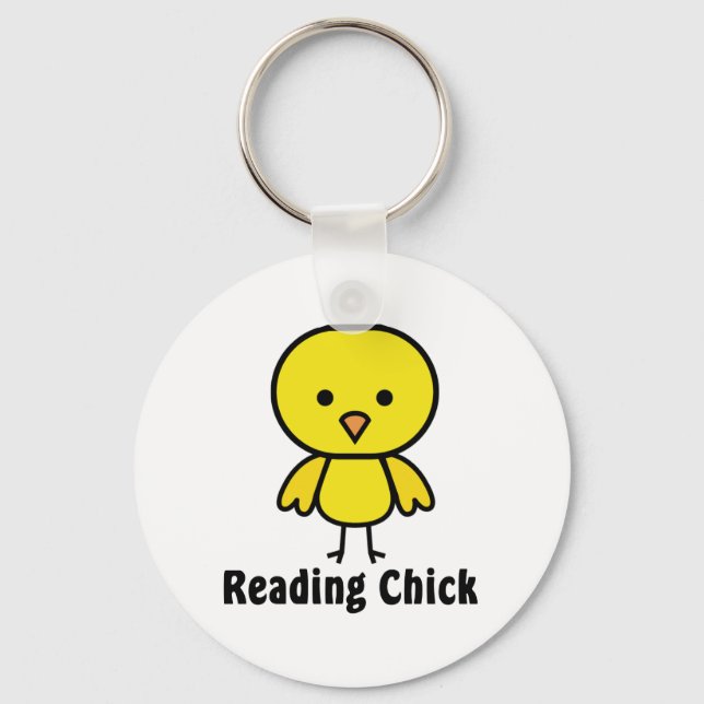 Reading Chick Keychain (Front)