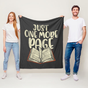 Reading Club Just One More Page Fleece Blanket