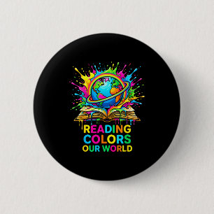 Reading colours our world space astronaut 2 inch round button