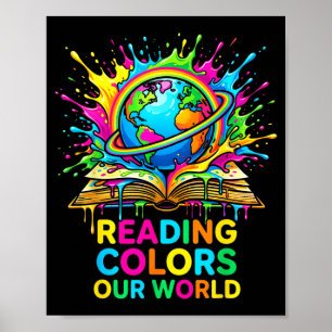 Reading colours our world space astronaut poster