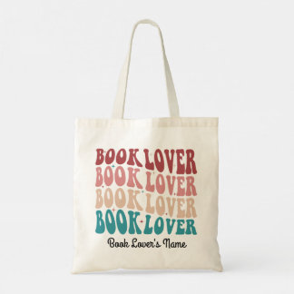 Reading Custom Book Lovers Name Text Gift Tote Bag