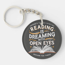 Reading Dreaming Keychain