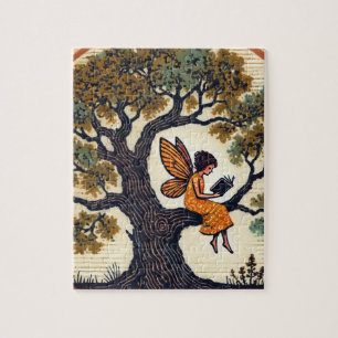 Reading Fairy in an Oak Tree                       Jigsaw Puzzle