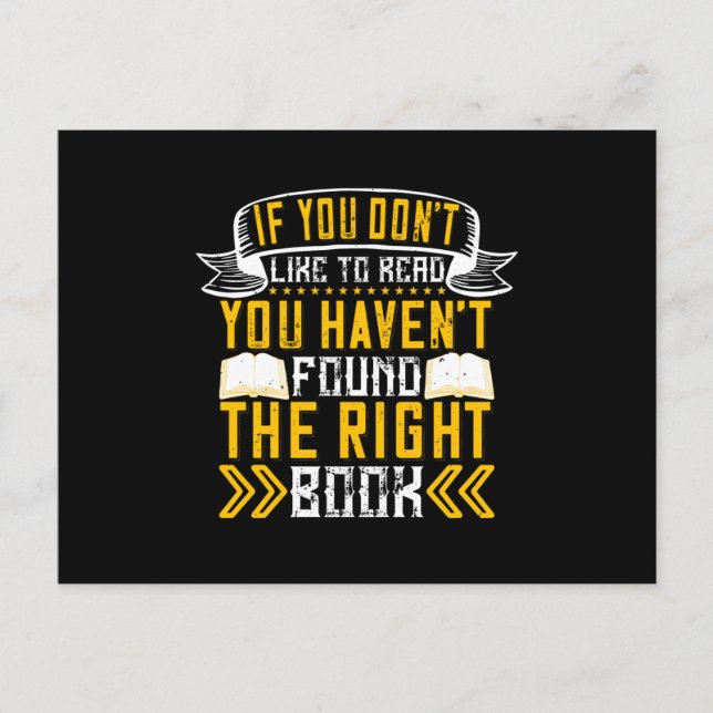 Reading - Find The Right Book You Like Postcard (Front)