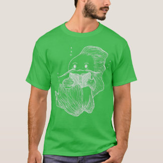 Reading Fish Chalkboard Style T-Shirt