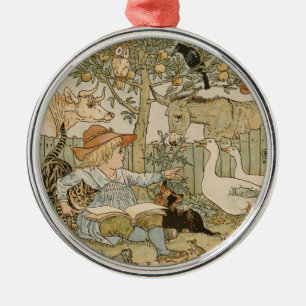 Reading Fun Metal Ornament