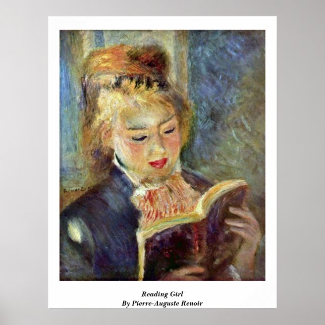 Reading Girl By Pierre-Auguste Renoir Poster (Front)