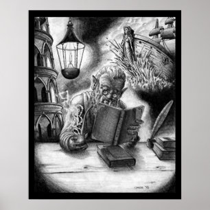 Reading Gnome Poster