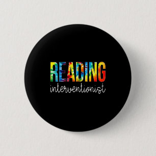 Reading interventionist tie dye appreciation back 2 inch round button