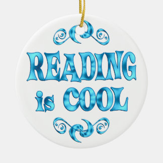Reading is Cool Ceramic Ornament