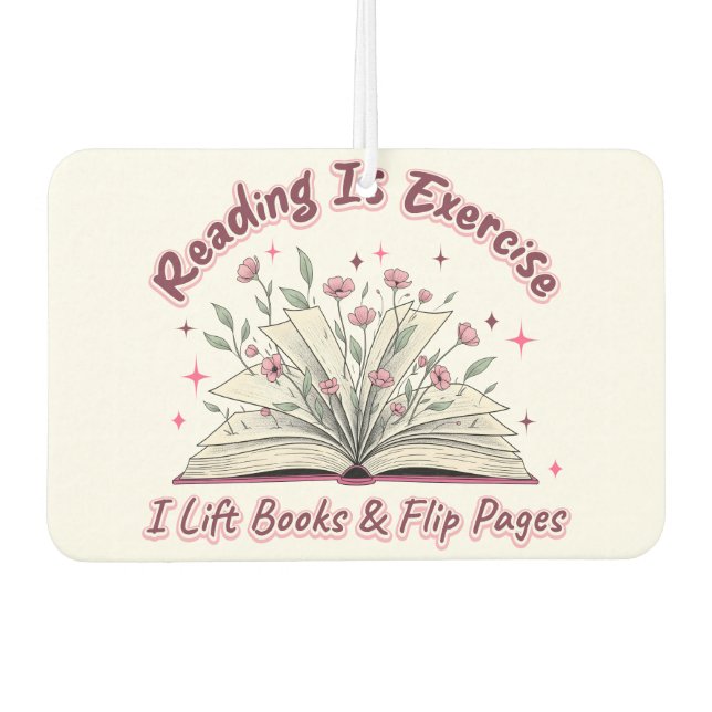 Reading Is Exercise....  Air Freshener (Front)