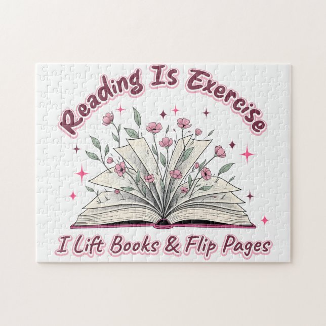 Reading Is Exercise....  Jigsaw Puzzle (Horizontal)