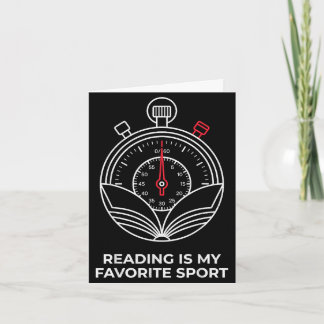 Reading is favourite sport funny book lover card